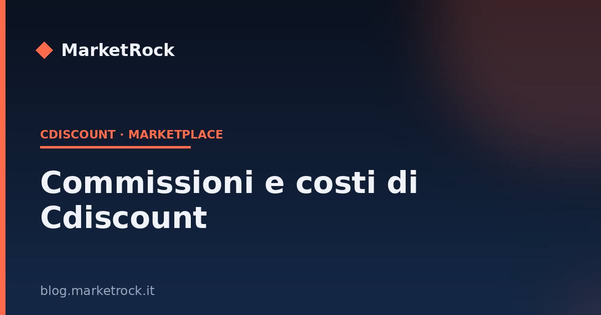 Commissioni e costi di Cdiscount