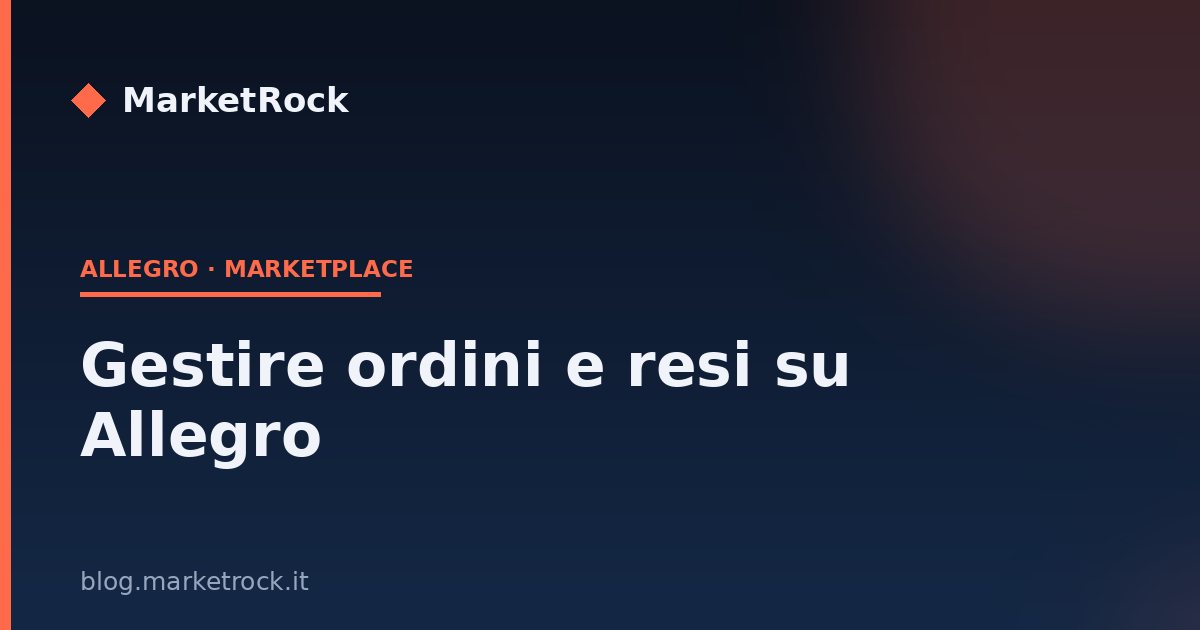 Gestire ordini e resi su Allegro